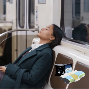 DreamyFoam lady sleeping in the metro